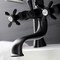 Kingston Brass KS248MB Deck Mount Clawfoot Tub Faucet with Hand Shower, Matte Black KS248MB - alternate 2